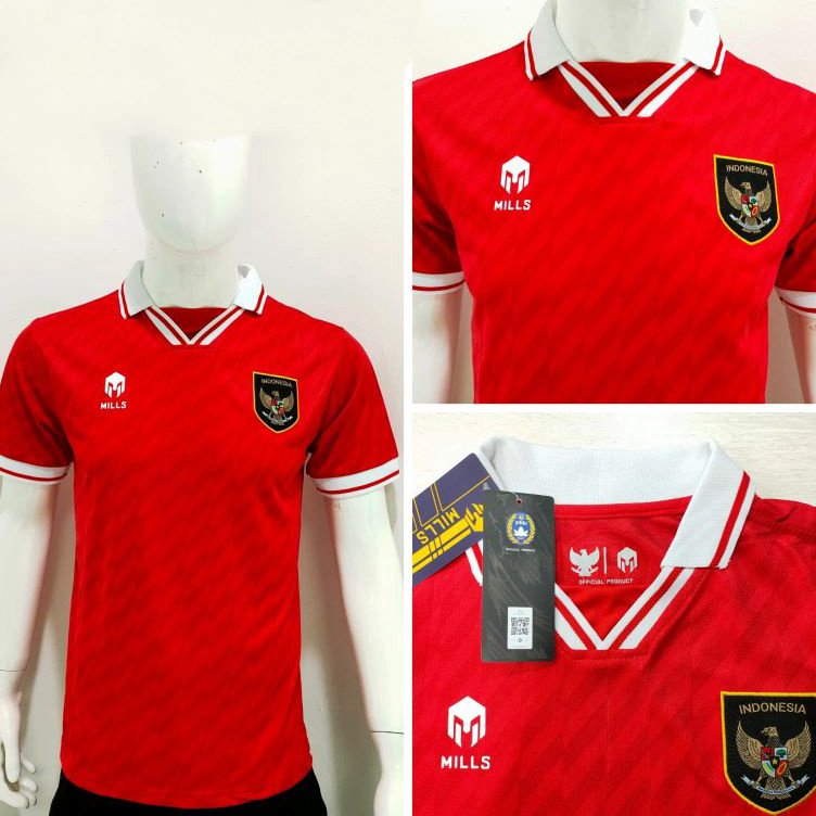 MILLS Jersey timnas Indonesia home 2022 qks