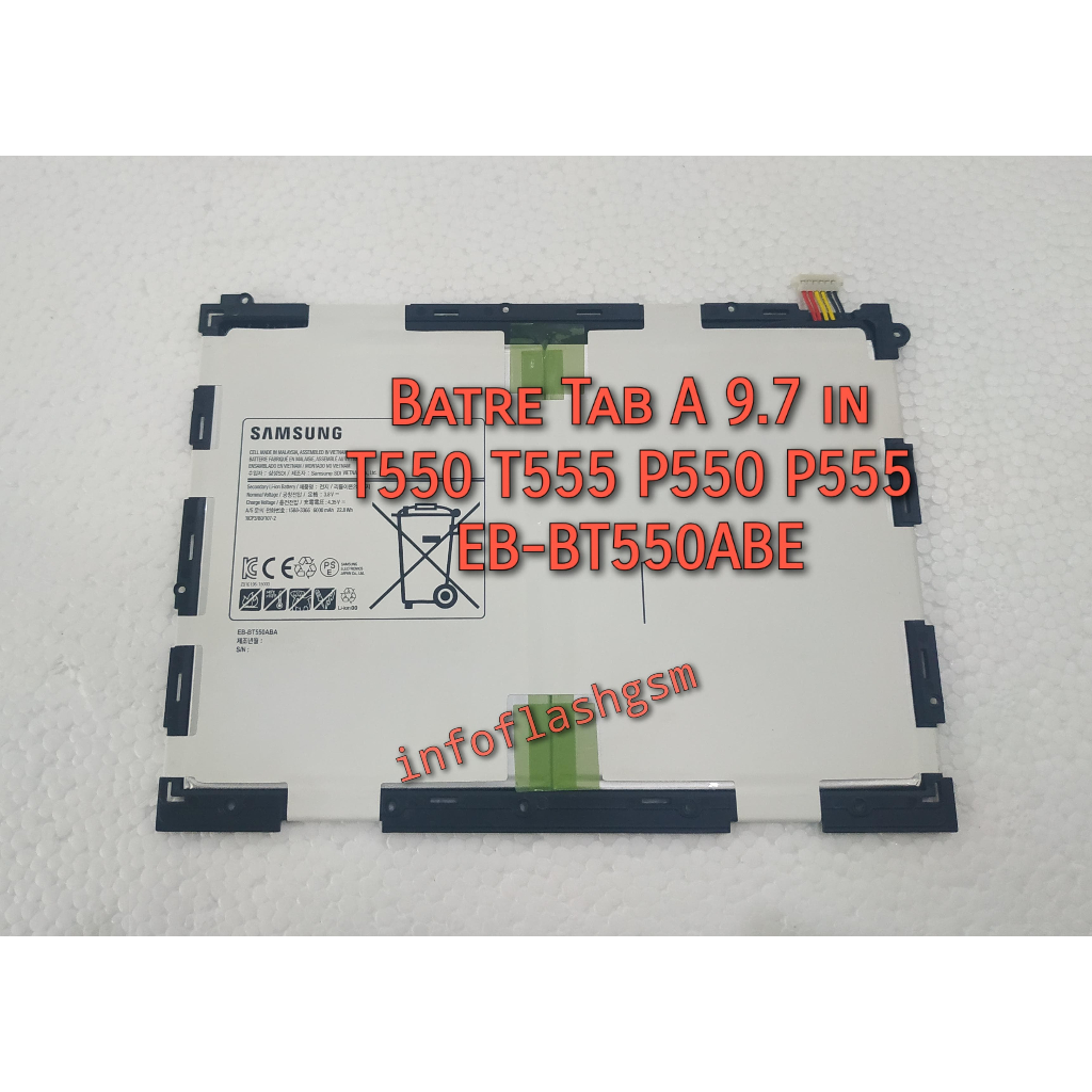 Baterai Samsung Tab Tablet A 9.7 inch P550 P555 T550 T555 EB-BT550ABE