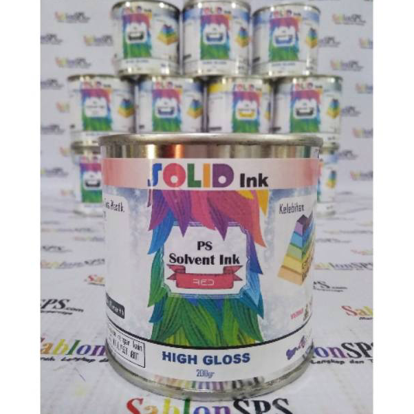 

➼➳✿✯ Tinta Sablon Plastik 200 gr Merah Red HDPE PE PP Basis Minyak Solvent Based Seller