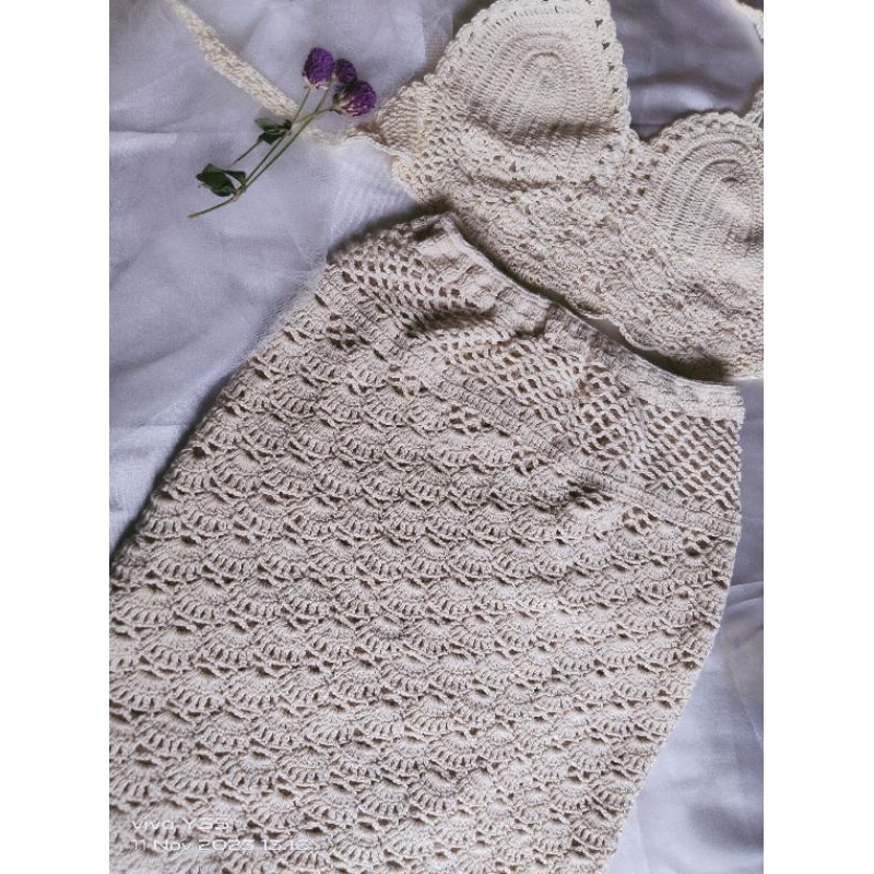 Rok rajut Kipas set Bra kipas // crochet bali