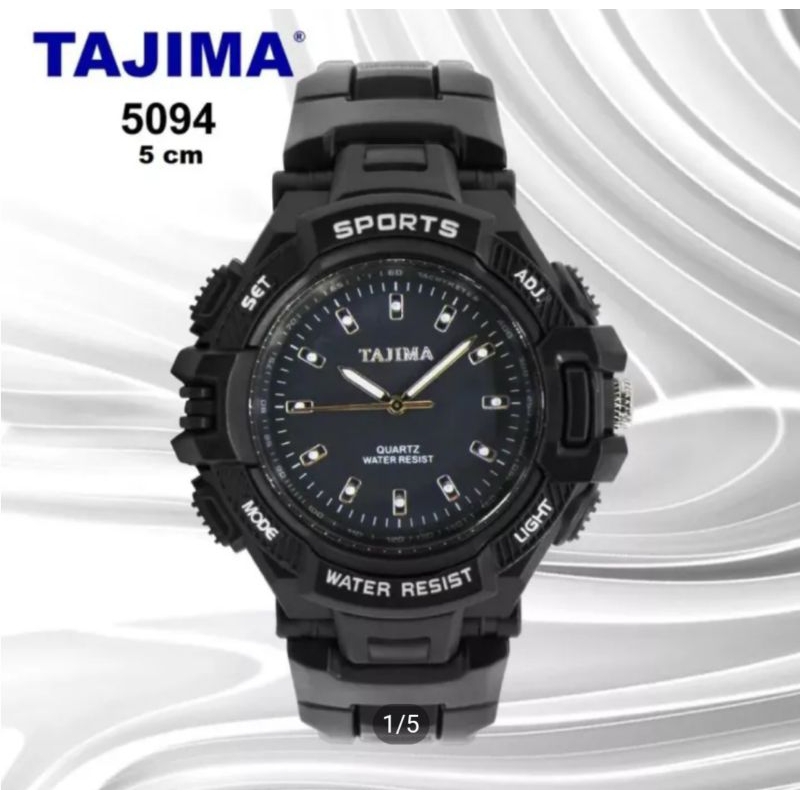 jam tangan tajima sport pria analog original tahan air