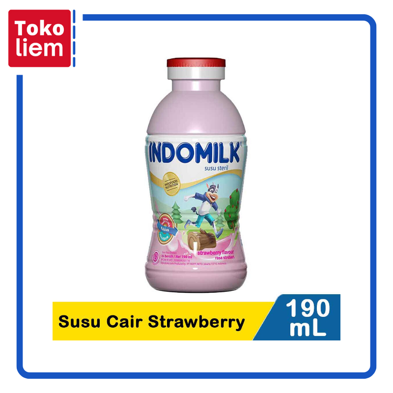 

Indomilk Susu Cair Botol Strawberry 190Ml