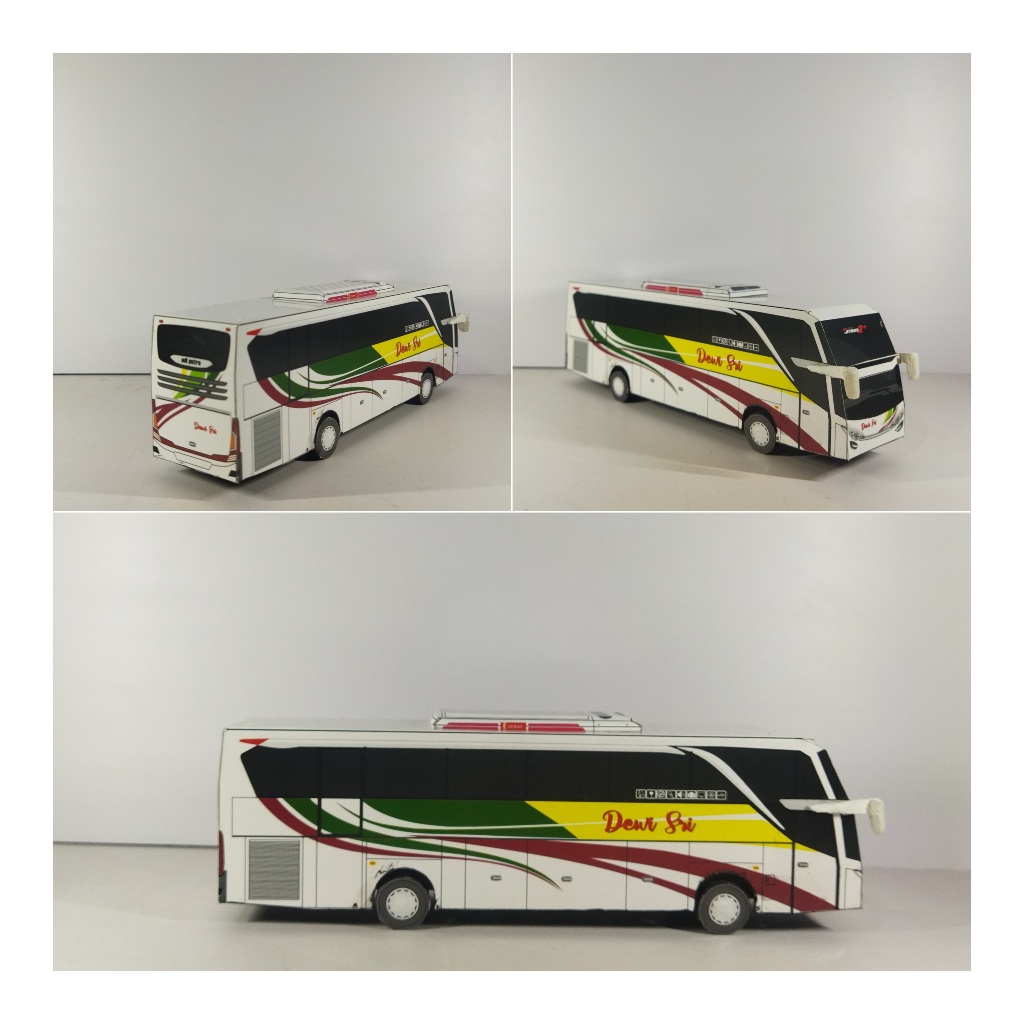 Miniatur Bus Dewi Sri Jetbus 2 - Papercraft Kurniatravel