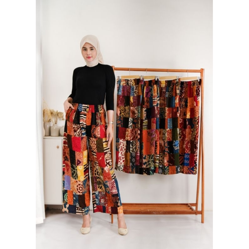 CELANA PANJANG WANITA KULOT PERCA BATIK JOGJA UNIK SANTAI  PEKALONGAN ELEGAN