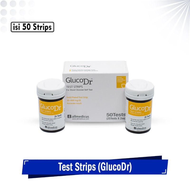 Strip Gula Darah GlucoDr AGM-2100 Cek Glukosa Darah Glucose Stik Gluco Dr