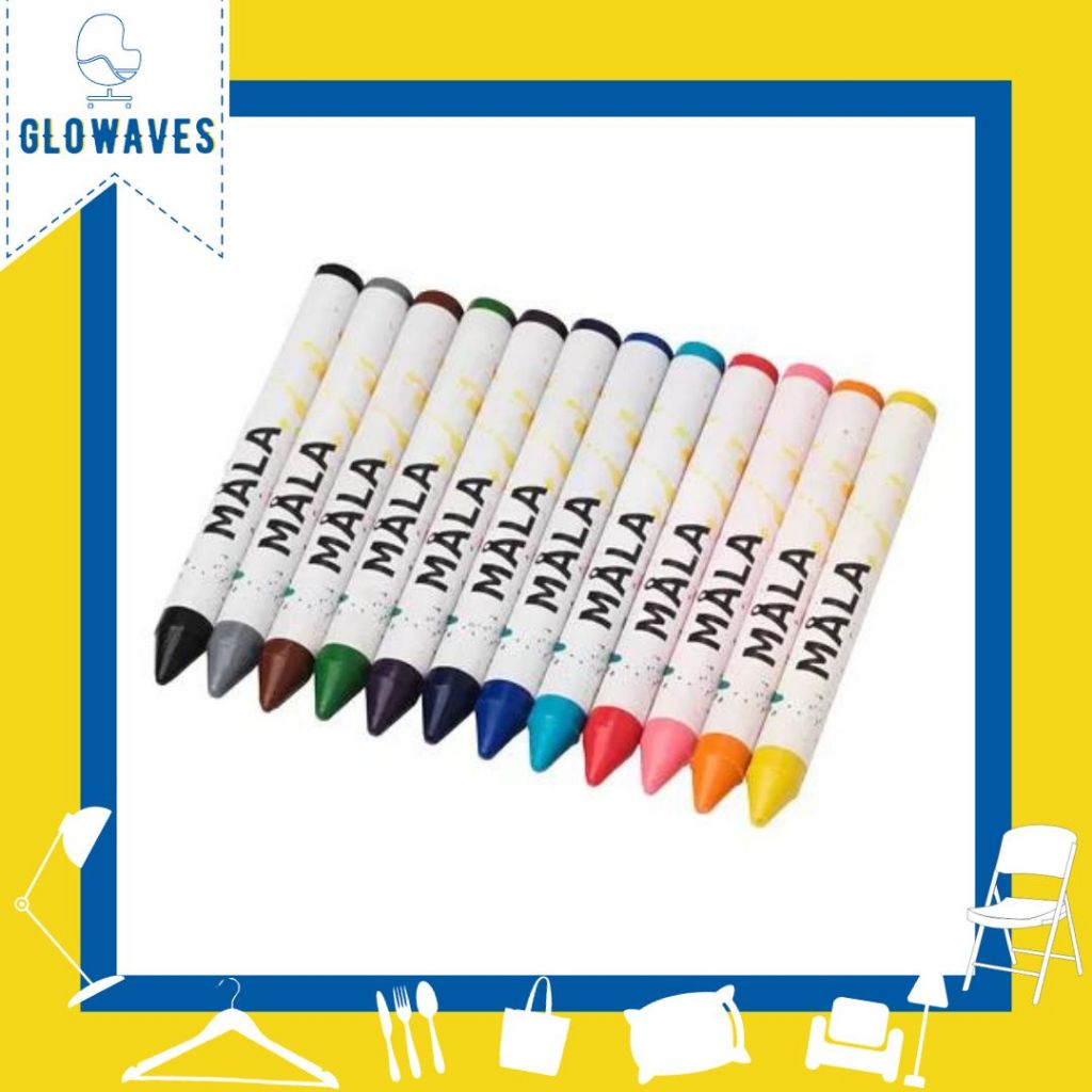 

MALA Crayon Lilin / Perlengkapan Menggambar dan Mewarnai / Mainan Kreativitas Anak (12 buah)