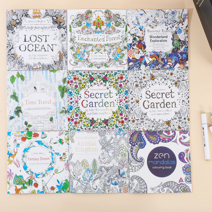 

Super Promo Buku Mewarnai untuk Dewasa dan anak2/24 Halaman Secret Garden Magic Forest Stress Relief Buku Mewarnai/Secret Garden Drawing Book