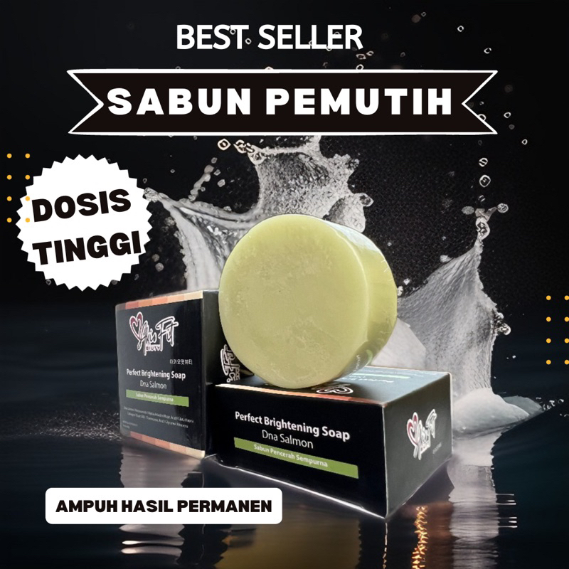 PERFECT BRIGHTENING SOAP AKIOFIT BIUTY SABUN PEMUTIH WAJAH DAN BADAN AMPUH DOSIS TINGGI