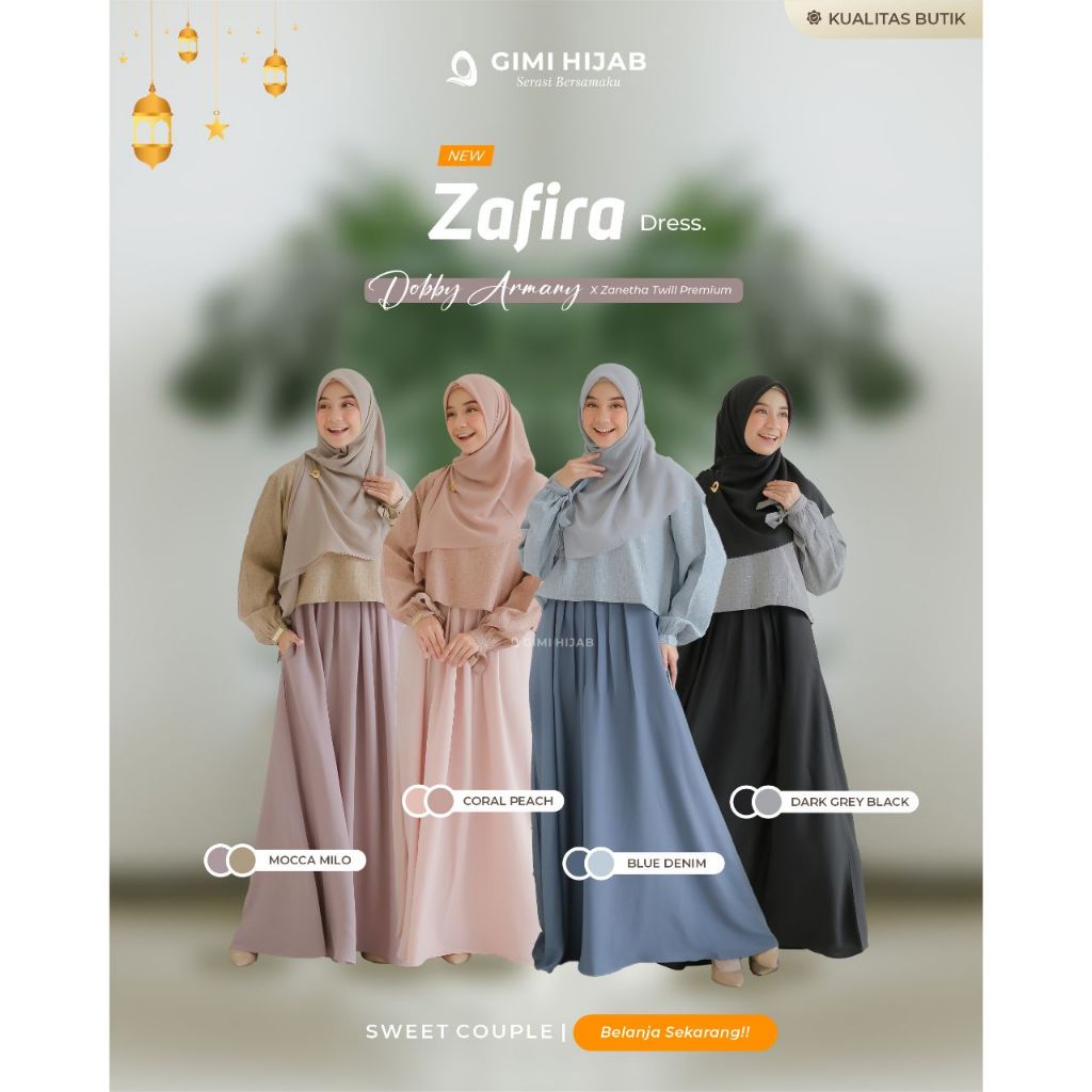 GIMIHIJAB - ZAFIRA DRESS | DRESS WANITA | DRESS MUSLIMAH | GAMIS MUSLIMAH