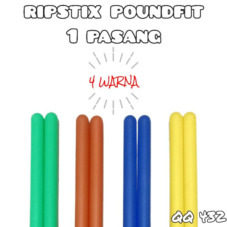 Dijamin Ori>/ [Ready Stock] 1Pasang Nylon Ripstix Pound fit workout stick rockout poundfit drum stik