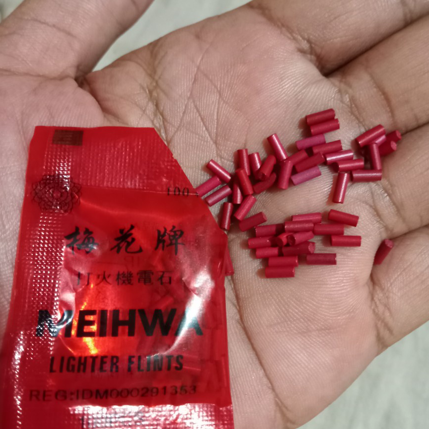 PAKET LENGKAP>>> Batu Api Korek Gas Zippo Flint Dupont 1 bungkus isi 100 batu BISA COD