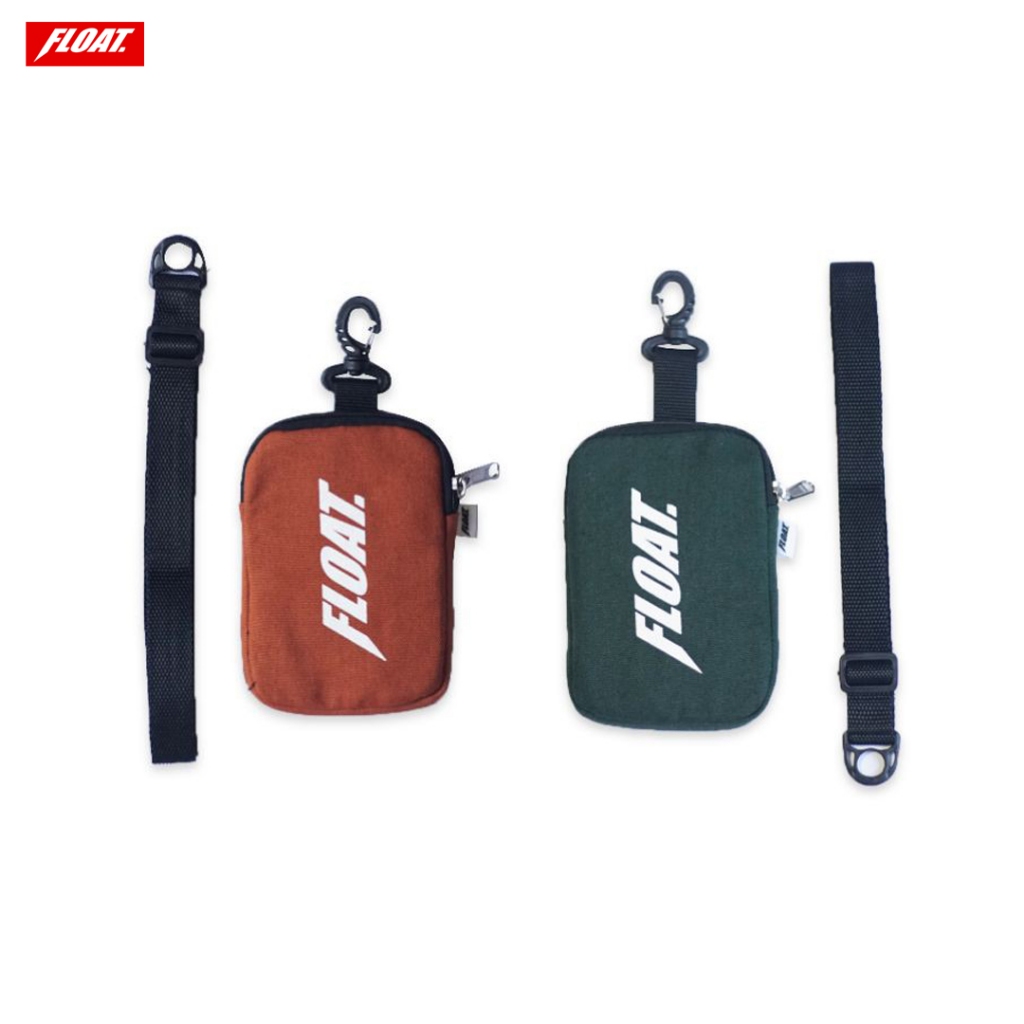 Float - Pouch Mini bag wanita wanita & pria | Tas slempang Warna Oren & Hijau | Pouch bag pria Buat 