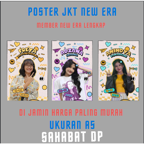 Poster JKT48 NEW ERA LENGKAP UKURAN BISA BELI SATUAN UKURAN A5