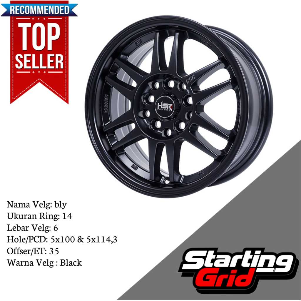 Velg Mobil HSR Ring 14 Untuk Grandmax, Apv, L300, Kuda, Mazda, Luxio, Taruna - Free Ongkir