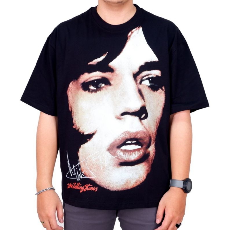 MICK JAGGER T-SHIRT OVERSIZE KAOS MICK JAGGER BIG SIZE KAOS BAND BOOTLEG