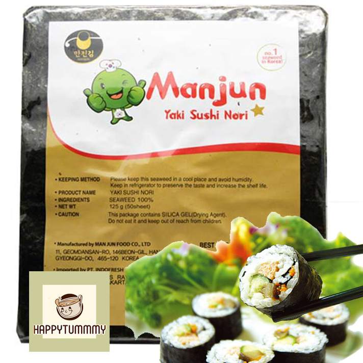 

Kirim Langsung Manjun Nori HALAL 50 Lembar Seaweed Rumput Laut Sushi Gimbap Korean Yaki Sushi Nori Ready