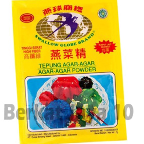 

Stok Banyak SWALLOW GLOBE Sachet Tepung Agar Agar Powder 7 Gram Semua Warna Laris