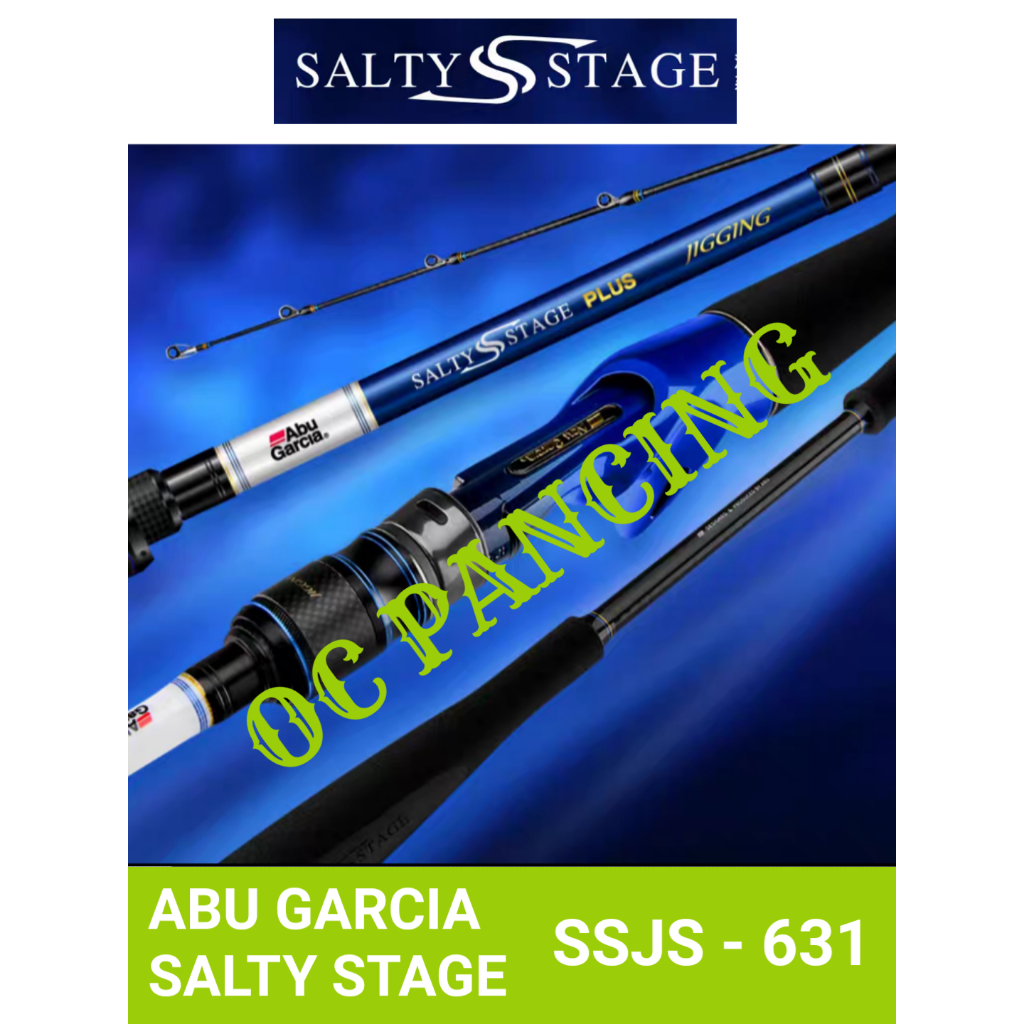 BLUE ABU GARCIA SSJS 631 salty stage plus jigging joran overhead spinning rod  jigging BARU