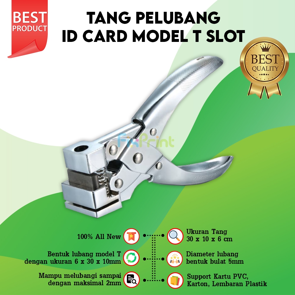 

Tang ID Card Model T- Slot Pelubang PVC Model T Punch Hole Baru
