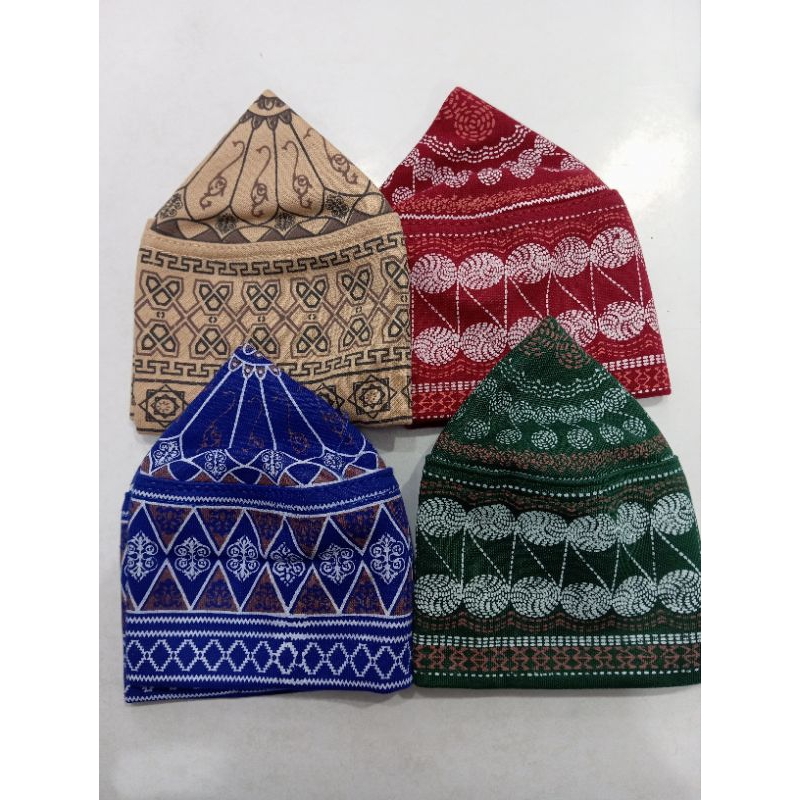 KOPYAH/PECI KAIN  LIPAT AN-NUR MOTIF