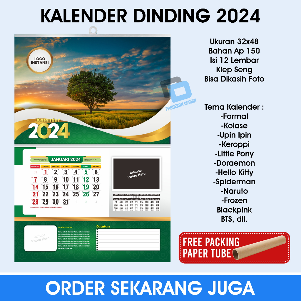 

Grosir Kalender Dinding Karakter 2024 Custom Isi 12 Lembar Bisa Dikasih Foto Sendiri Model Terbaru Kekinian