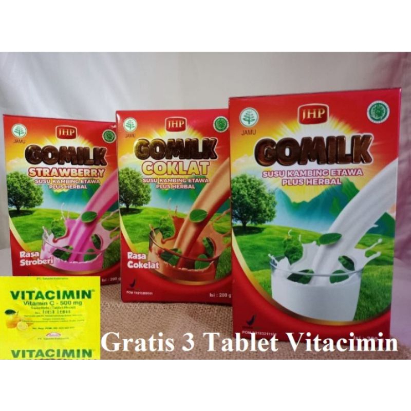 

Paket 3 Box Susu Kambing Etawa Gomilk Go Milk plus Herbal dan daun Kelor solusi obat maag dan asam lambung