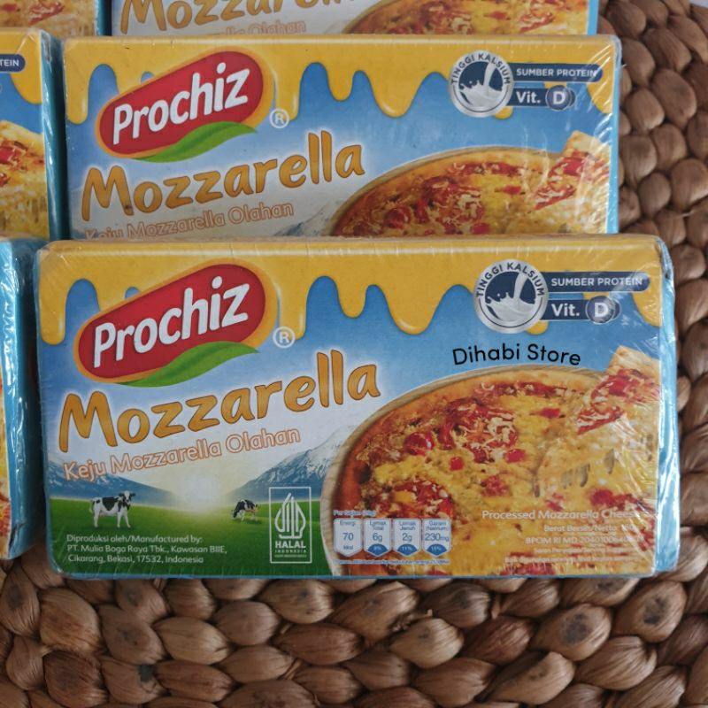 

DA Prochiz Mozzarella Keju Olahan 160 Gram Gurih