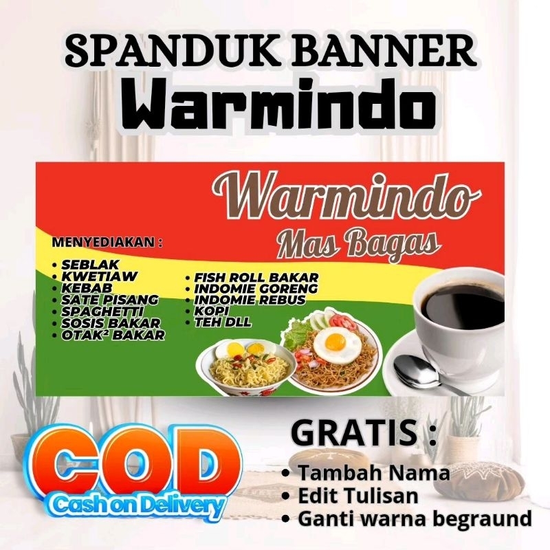SPANDUK WARUNG WARMINDO | BANNER JUALAN