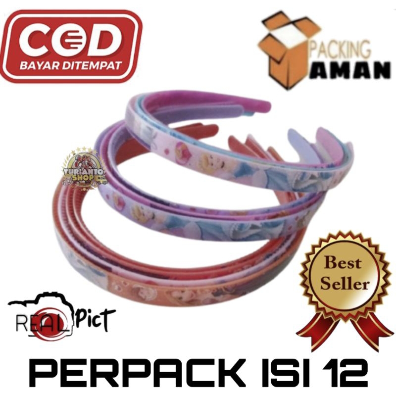 COD PROMO PERPACK ISI 12PCS  BANDO ANAK / BANDO KARAKTER ANAK KECIL / BANDO GEPENG ANAK