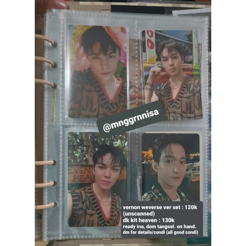Seventeen Heaven Kit Dk, Vernon Wvs, mingyu 2.14