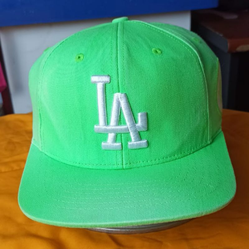 topi bekas MLB LA warna hijau