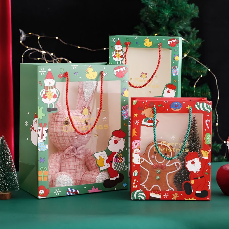 

SUPPLYFLORIST - PAPERBAG NATAL - TENTENGAN MIKA TRANSPARAN CHRISTMAS - AKSESORIS TAS NATAL