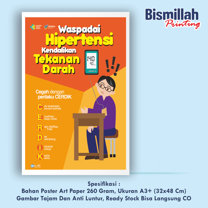 

Poster Kesehatan Waspadai Hipertensi