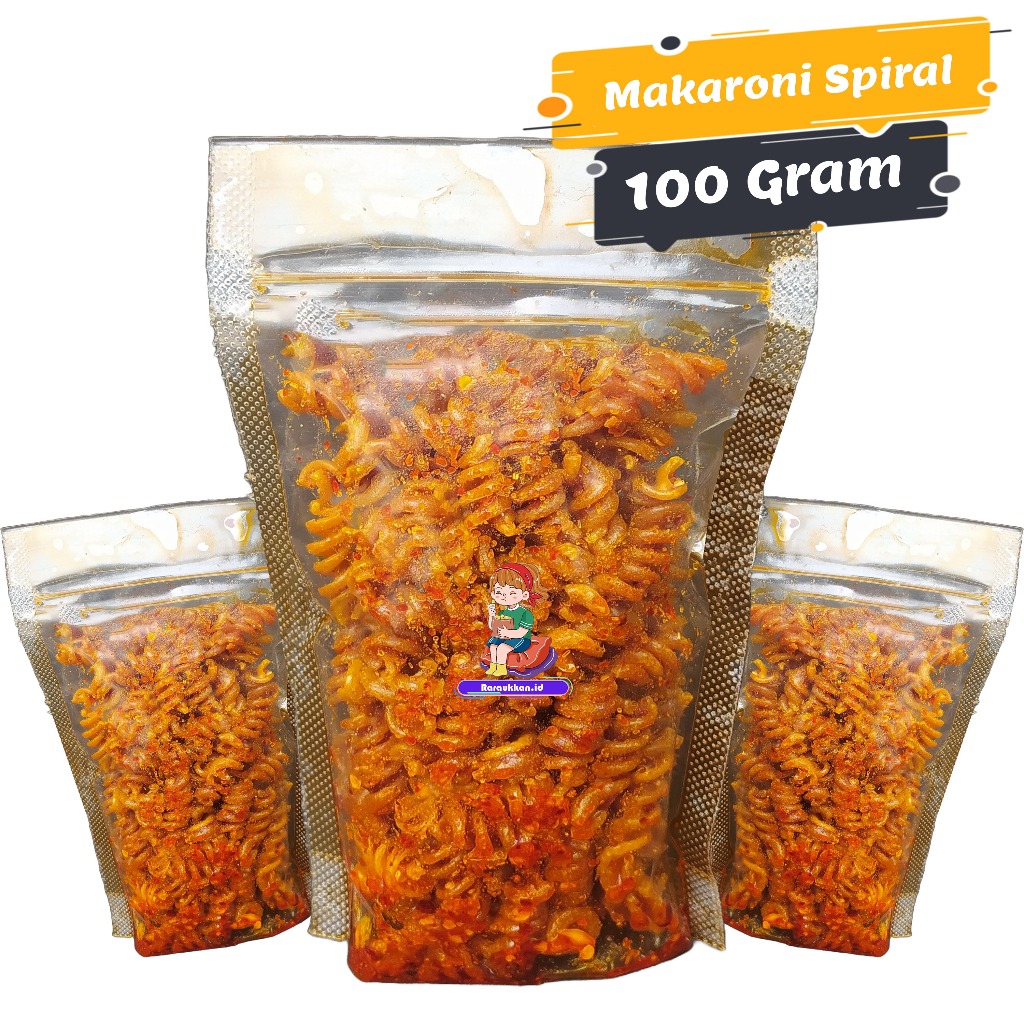 

makaroni makroni spiral pedas daun jeruk isi 100 gram