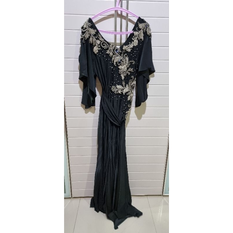 Dress hitam jumbo panjang preloved