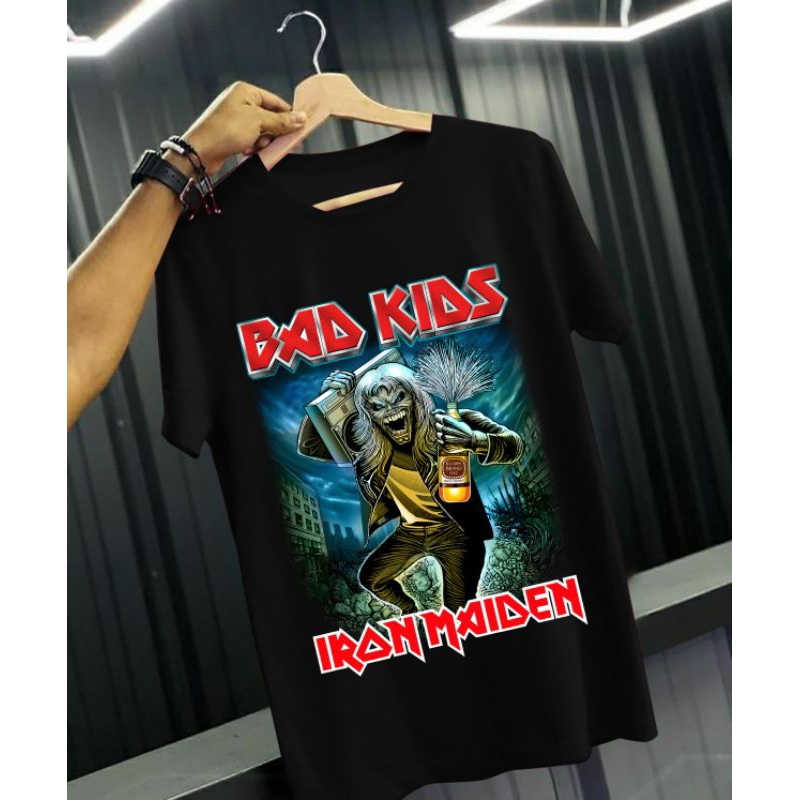 ALPHA - KAOS DISTRO UKURAN JUMBO GAMBAR IRON MAIDEN BAD KIDS