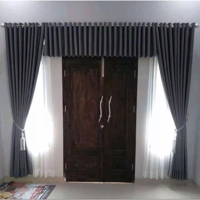 Gorden Satu Set Poni Kristal Gorden Blackout Import Gorden Jendela dan pintu