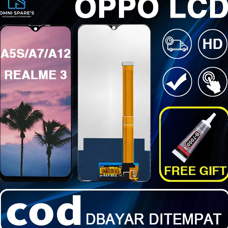 GLSV8925 (COD )NEW_PRODUCT 【ORIGINAL】LCD Oppo A5S / A7 / A12 / Realme3 Fullset Original Layar Touchs