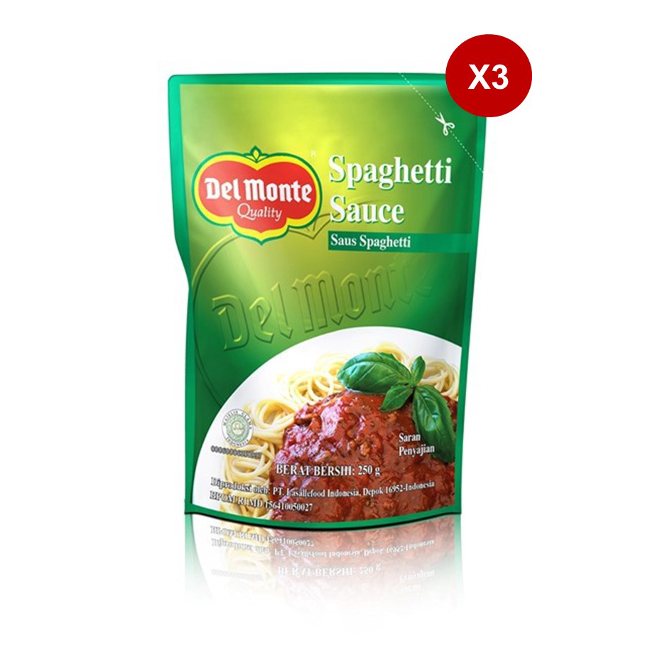 

Ready Delmonte Saus Spaghetti Pouch 250 gr x3