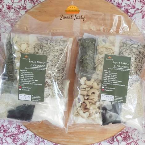 

Harga Termurah Paket Bahan Florentine Cookies plus kacang mede/ Trial Mix Florentine Terkini