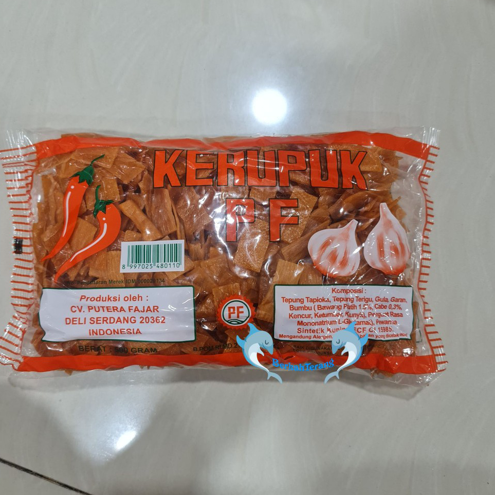 

Terlaris Kerupuk PF BAWANG PEDAS Asli Medan 500gr