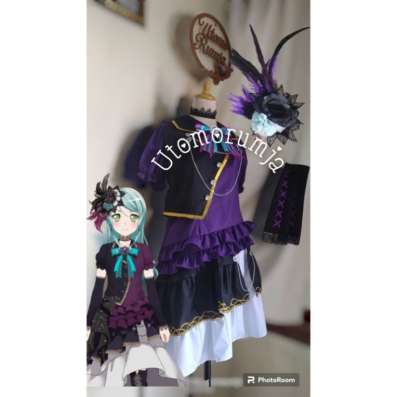 utomorumja Kostum Cosplay COS BanG Dream SHOUT hitam Roselia udako 