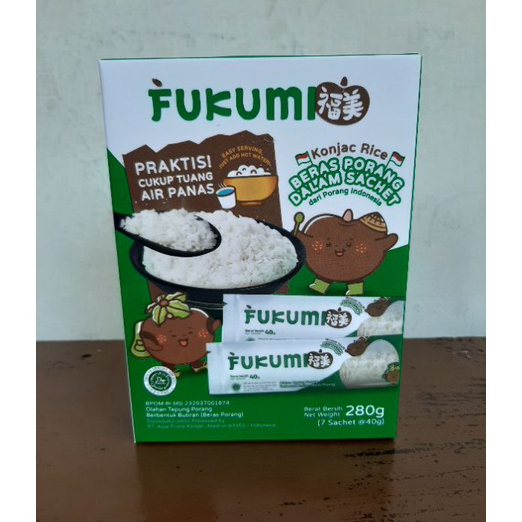

KDRJ6696 Ready Stok Fukumi Beras Porang 1 Box Isi 7 Sachet @ 40 gram