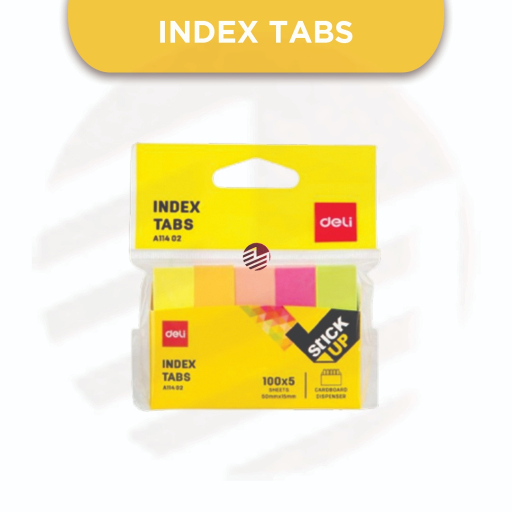 

Sticky Notes / Index Tabs 100Sheets x 5 A110402 - DELI