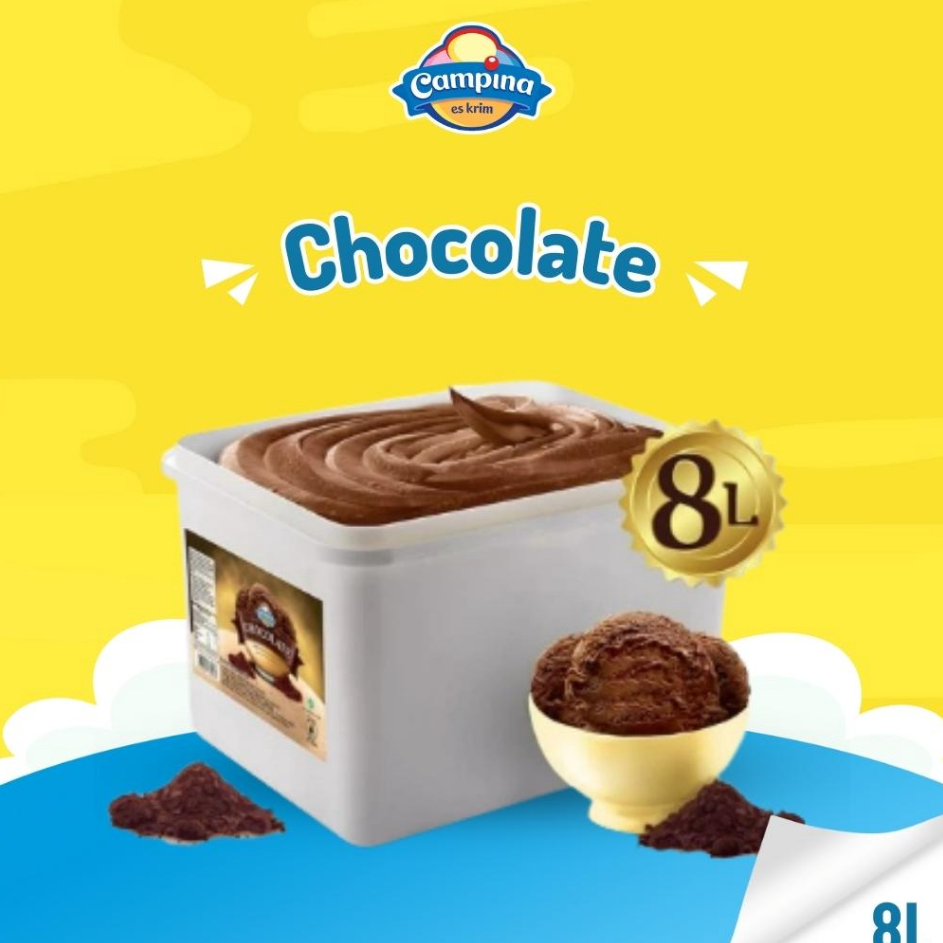 

QNCL3622 PALING AMPUH>>> Ice Cream Campina 8 Liter Chocolate - Es Krim