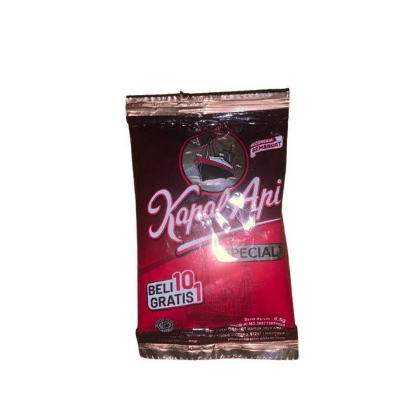 

Kopi Kapal Api Spesial tanpa gula (rencengan 10 Sachet)