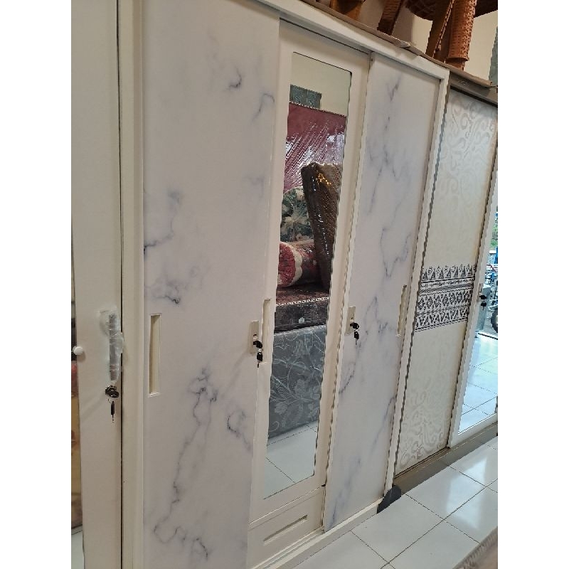 lemari besi full sleding+gantung 3pintu