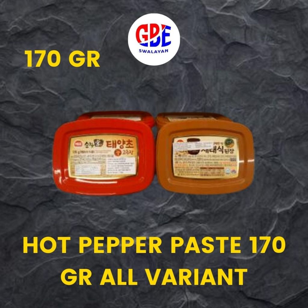 

HOT PEPPER PASTE SAUCE 170 GR ALL VARIANT | TAEYANGCHO GOCHUJANG | SUNCHANG GUNG DOENJANG