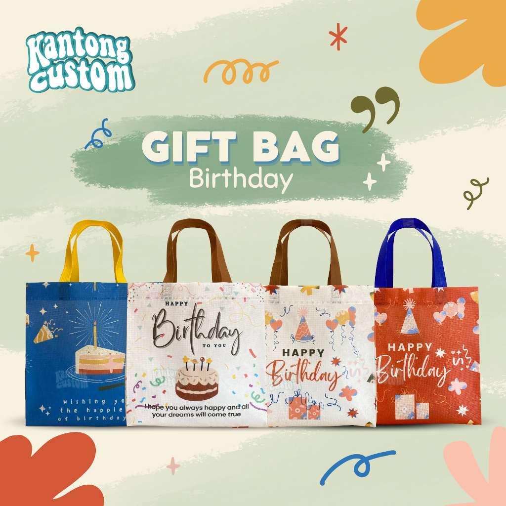 

HAPPY BDAY BAG/TAS KEMASAN/TAS HADIAH/GIFT BAG/SOUVENIR BAG