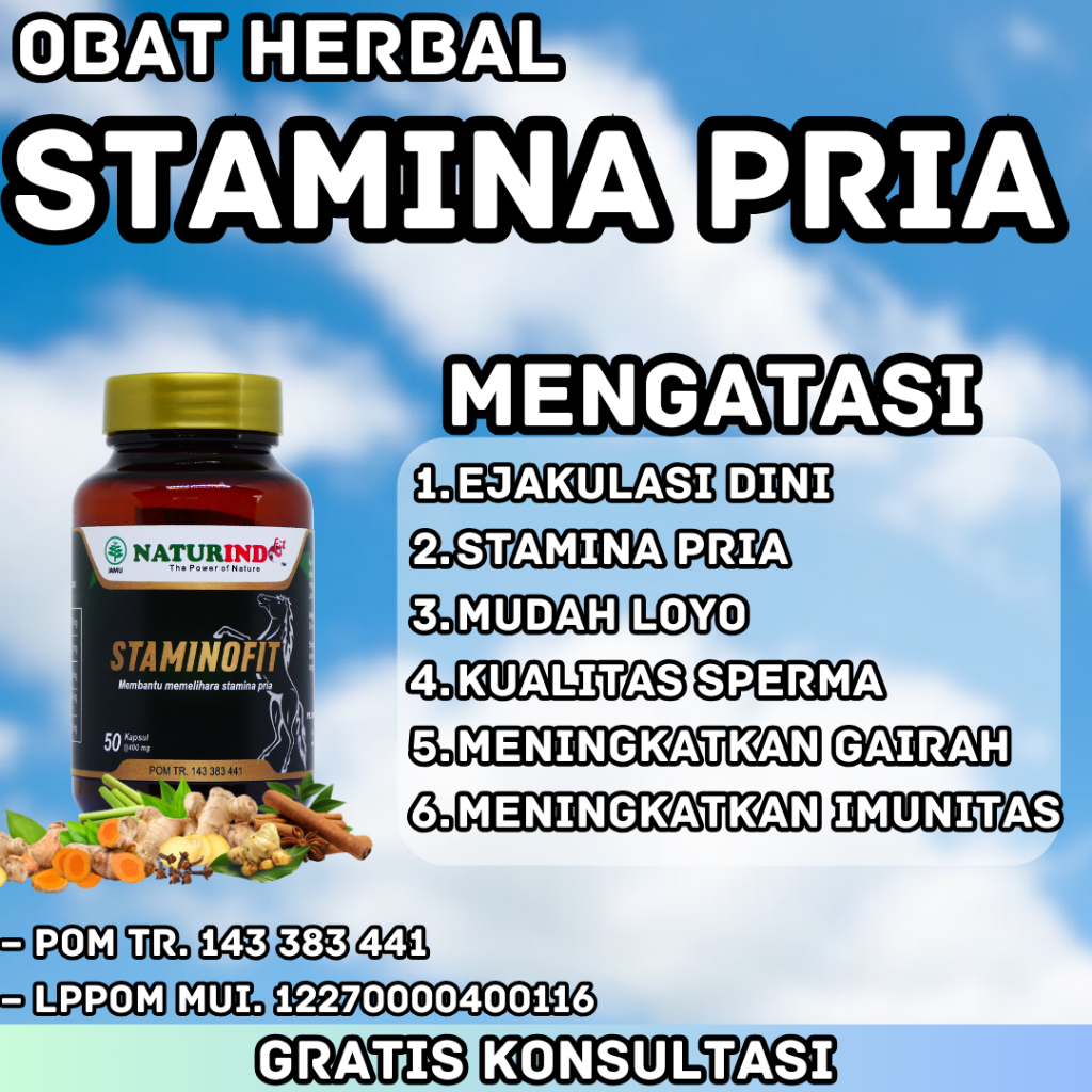 STAMINOFIT Obat Herbal Kuat Pria Tahan Lama Stamina Dewasa